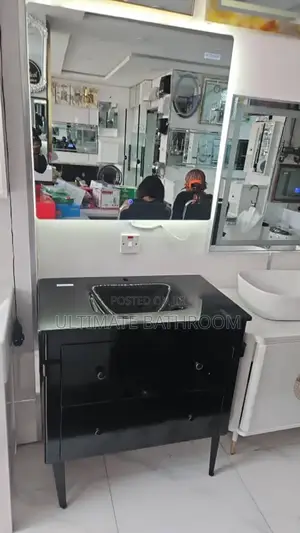800mm Black Bathroom Cabinet