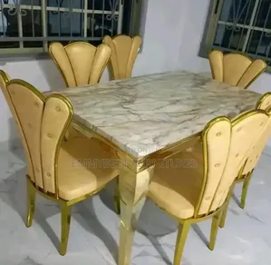 Brand New Golden 6 Seaters Dinning Set.