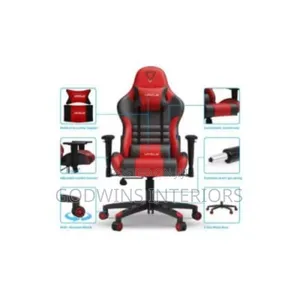 Furgle Gaming Chair With Footrest - Black/Red