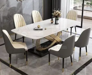 Standard Quality Marble Dinning Set, 6 Seaters.