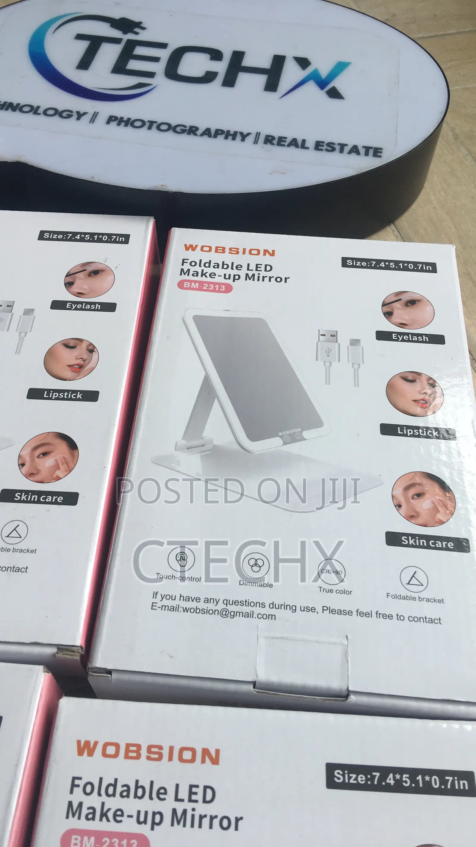 WOBSION Foldable LED Make-Up Mirror BM-2313