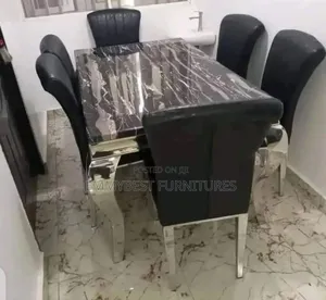 Brand New Standard Quality Marble Dinning Set, 6 Seaters.