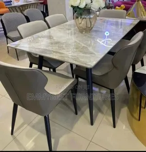 Standard Quality Marble Dinning Sets, 6 Seaters.