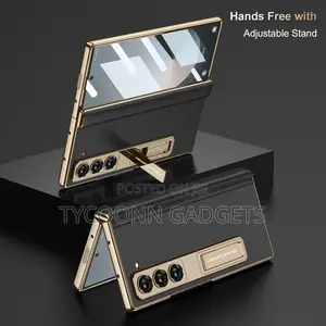 Samsung Z Fold 6 Case Leather Edge Cover , Screen Protector