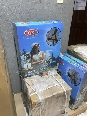 Ac/Dc Operated OX Hexa Rechargeable 18" Standing Fan