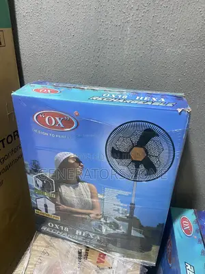 Powerful Airflow OX Hexa Rechargeable 18" Standing Fan
