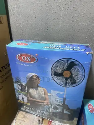 Discharge Protection OX Hexa Rechargeable 18" Standing Fan