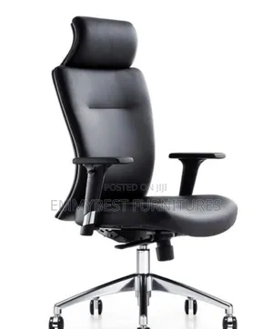 Standard Quality Pure Leather Reclining Office Chair.