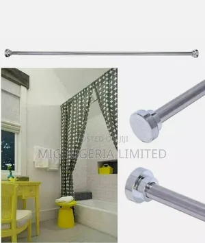 110cmx200cm Telescopic Shower Curtain Adjustable Pole