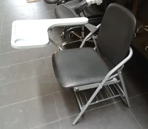 Standard Quality Chair With Writing Pad Handle, Pure Leather