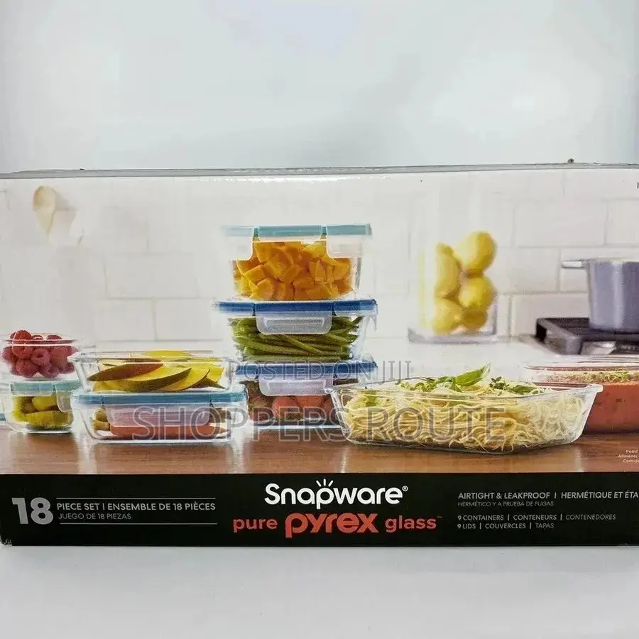 Snapware Pyrex 18-Piece Glass Food Storage Set