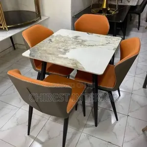 Imported Marble Dining Table With Four Chairs.