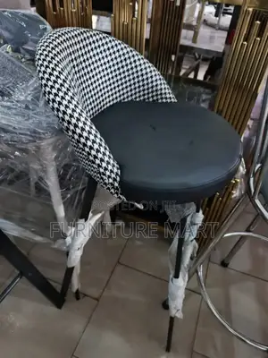 Leather and Fabric Stool