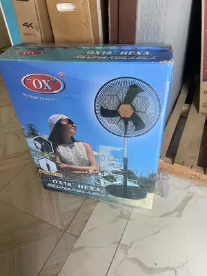 Sturdy Base Stability OX Hexa Rechargeable 18" Standing Fan