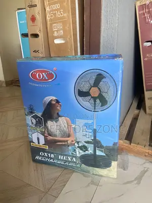 Built-in Timer OX Hexa Rechargeable 18" Standing Fan