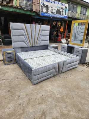 Luxury Upholstery 6by6 Bed Stand.