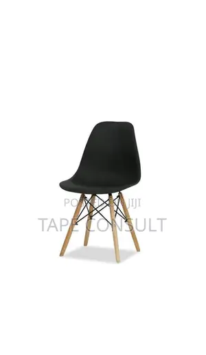 Eames Inspired Eiffel DSR Plastic Chair (Black)
