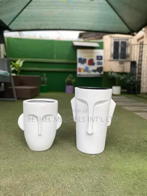 Linear Face Fiberglass Pot/Planter/Vase | Height: 55cm