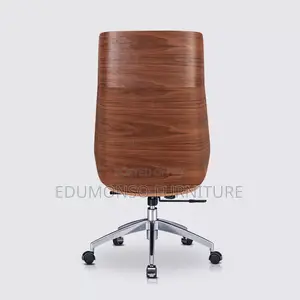 Office Chair in White Leather