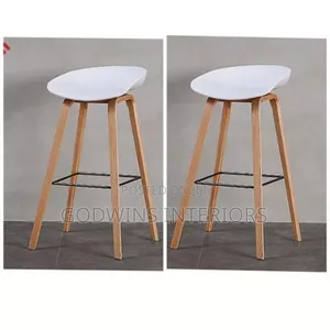 High Kitchen Island Design Bar Stools- White Set of 2