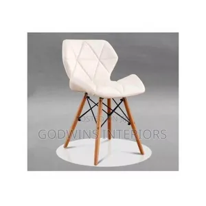 Leather Restaurant/Dining Chair With Wooden Leg