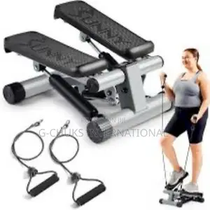 Mini Stepper With Resistance Bands and LCD Monitor