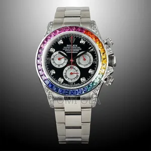 Rolex Day-Tona Rainbow Ice Steel Wristwatch