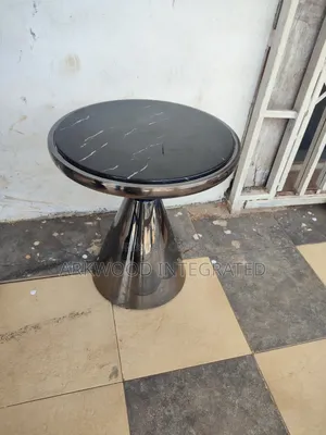 Modern Coffee Marble Top Side Stool