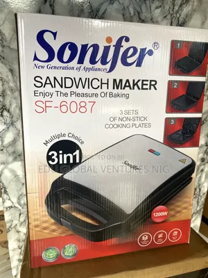 Sonifer 4 Portion 3 in 1 Sandwich Maker(Toaster,Grill Waffl
