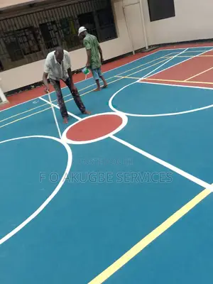 Tennis and Basketball Court Paint Production Application.