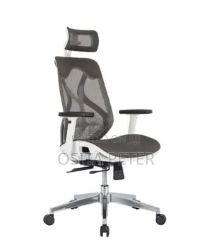 Ergonomic Chair White Back and Front Black, Net Chair