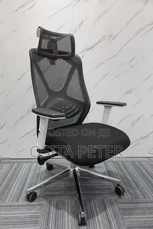 This Ergonomic Chair Back White Color and Front Is Black