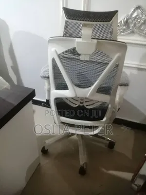 This Ergonomic Chair Back White Color and Front Is Black