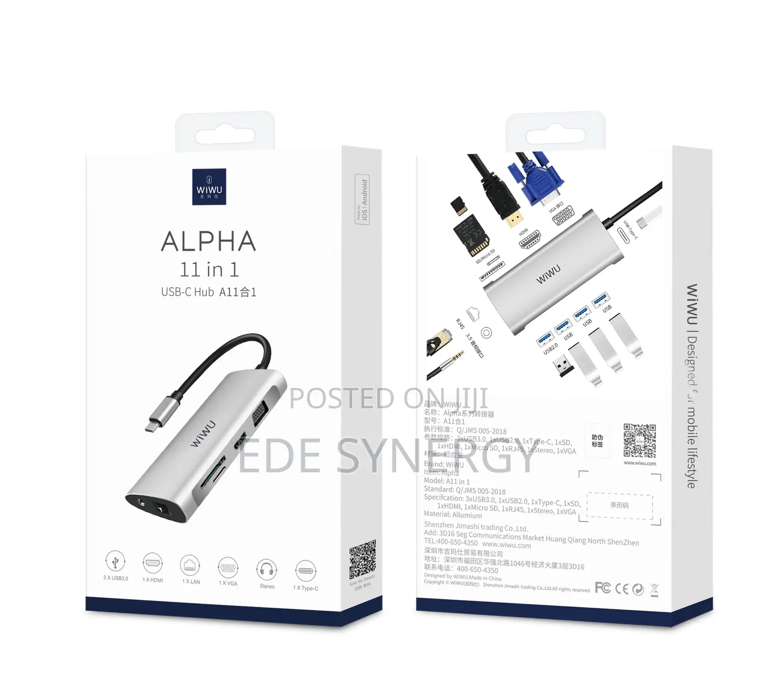 Multi USB Hub 4 Adapter Port for Macbook
