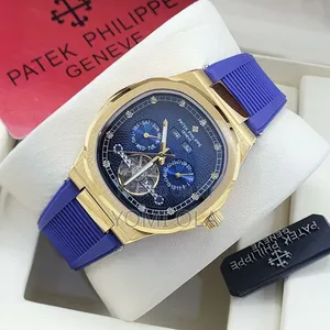 Patek Philippe Chronograph Blue Strap Wristwatch