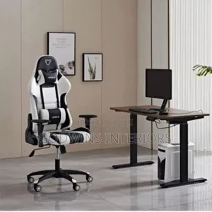 Gaming Chair Electric Adjustable Table 1.2m - Brown Top