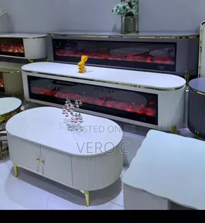 Exquisite Tv Stand With Fireplace and Centre Table
