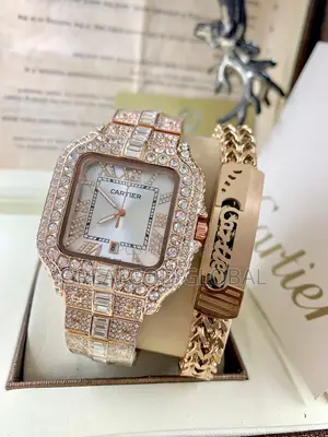 *Cartier Full Stone With Bracelet  for Men