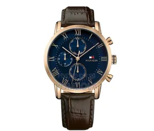 Tommy Hilfiger Chronograph Wristwatch Brown Leather