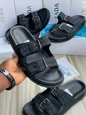 Prada Comfy Leather Slides