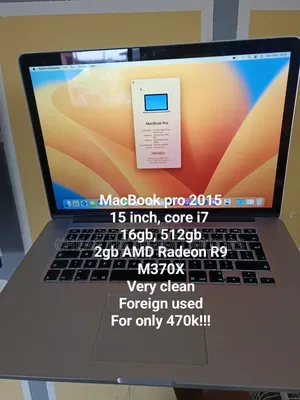 Laptop Apple MacBook Pro 2015 16GB Intel Core I7 SSD 512GB