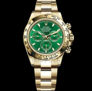 Rolex Day-Tona Green Dial Gold Wristwatch