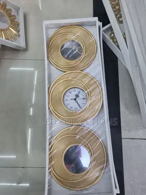Gold 3 In1 Wall Decor Clock