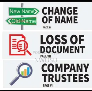 Newspaper Publications, Change of Name, Affidavits Etc