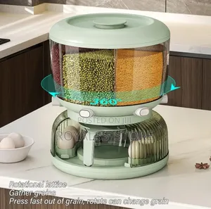 360 Rotating Cereal Grain Storage Food Dispenser Egg Rack