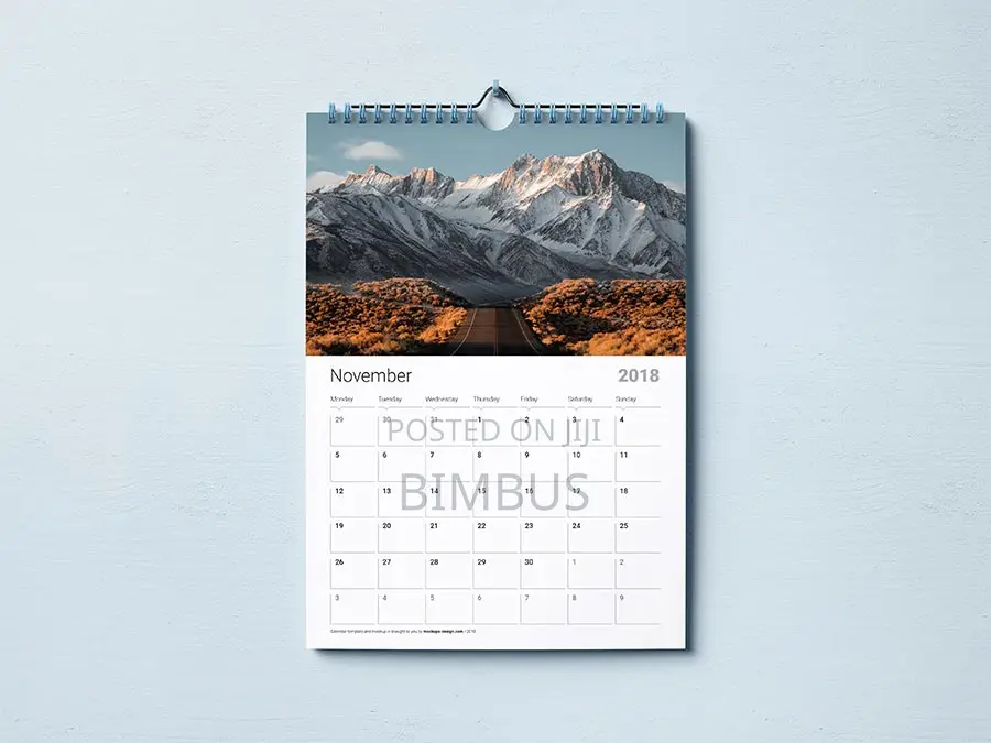Printed Wall Calendar