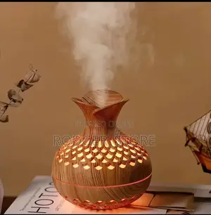 Wooden Vase Colorful Light Cool Mist Air Humidifier