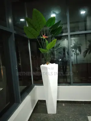 Faux Paradise Bird Plant Potted With Plamond Fiberglass Pot