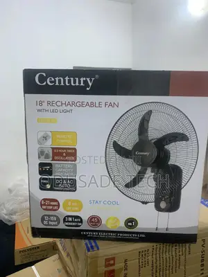 Turbo Charge Century 18" Rechargeable Wall Fan FRCB 45