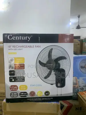 Windwizard Century 18" Rechargeable Wall Fan FRCB 45